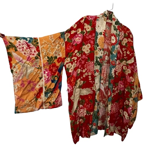 Spell and the Gypsy Collective Delilah Patchwork Short Kimono boho festival OS - Picture 7 of 16